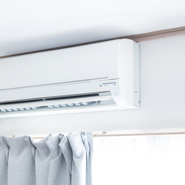 mini-split unit above window