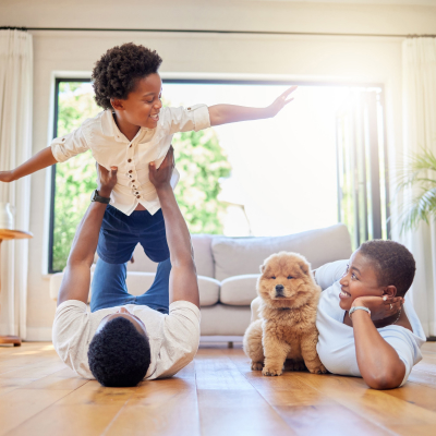 family enjoying the air conditioning