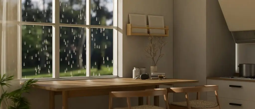 humidity in house while it rains outside